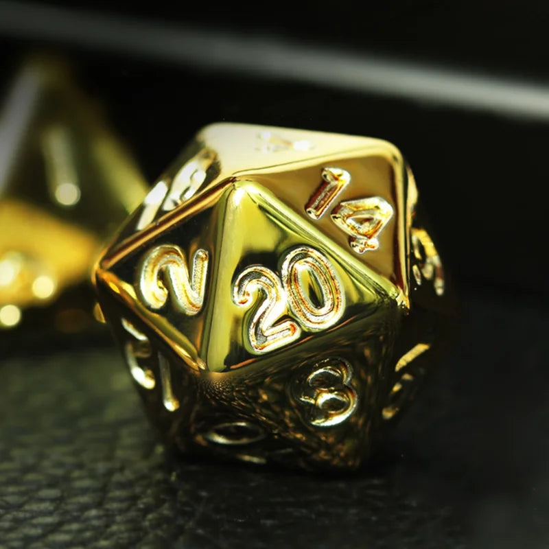 7-Piece Gold DND Dice