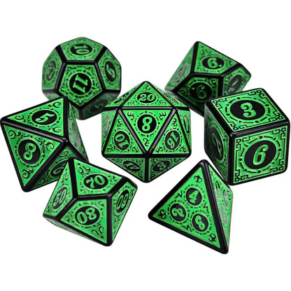 7-Piece Various DND Dice With Pattern