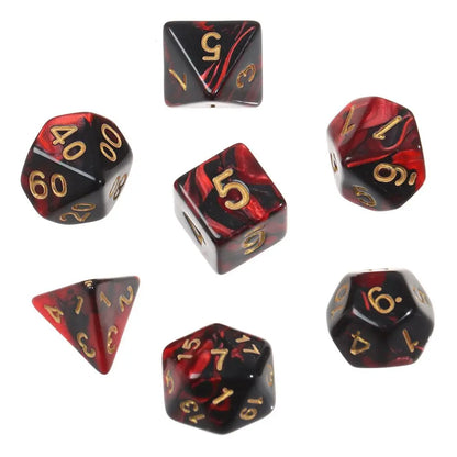 7-piece Various Colored DND Dice