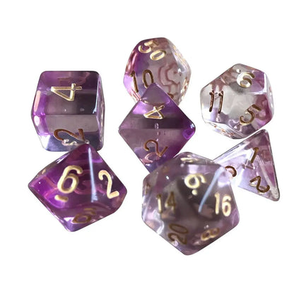 7-Piece Various Gem Colored DND Dice