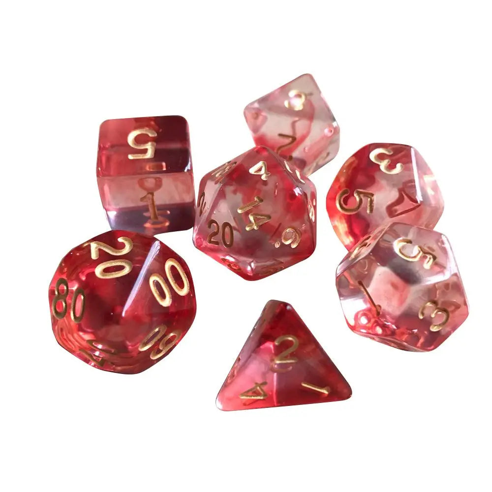 7-Piece Various Gem Colored DND Dice