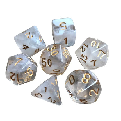 7-Piece Various Gem Colored DND Dice