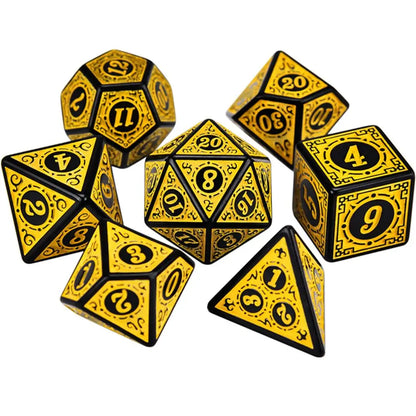 7-Piece Various DND Dice With Pattern