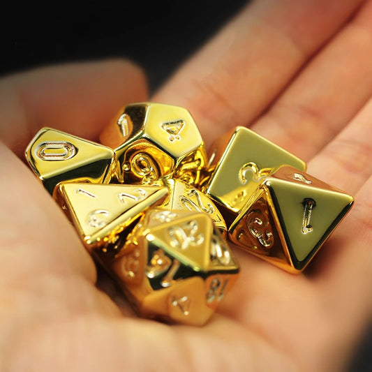 7-Piece Gold DND Dice