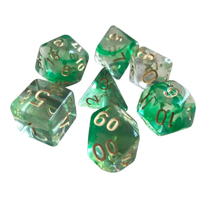 7-Piece Various Gem Colored DND Dice